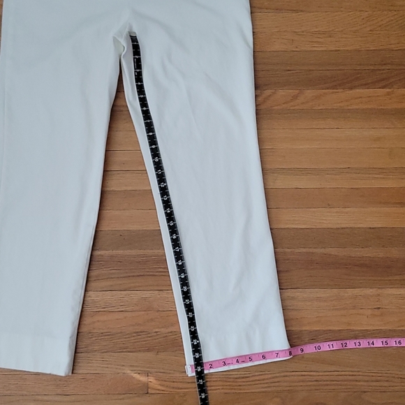 Steinmart White Cotton Stretch Crop Pants - Picture 5 of 9